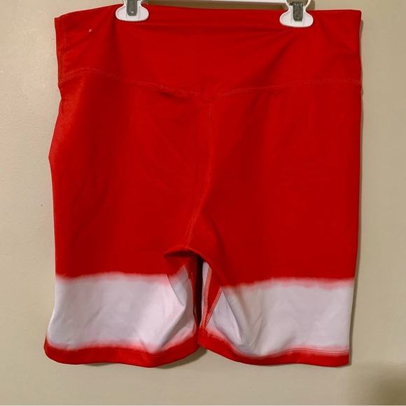 THE NIKE ONE DRI FIT TIGHT FIT MID RISE 7" LENGTH BIKE SHORTS SIZE XL PINK/WHITE - Picture 5 of 6